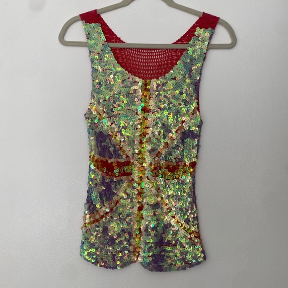 Sequin Union Jack Tank Top - Picture 6 of 7